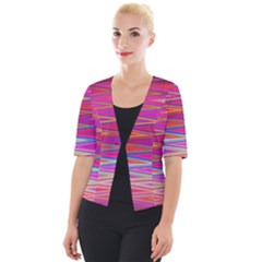 Seamless Digital Tile Texture Cropped Button Cardigan