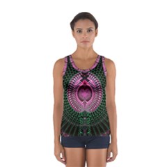 Fractal Traditional Fractal Hypnotic Sport Tank Top  by Pakrebo