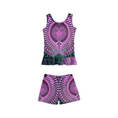 Fractal Traditional Fractal Hypnotic Kids  Boyleg Swimsuit