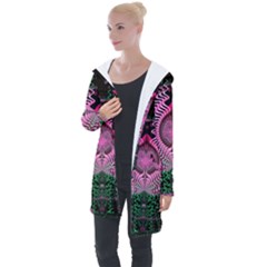 Fractal Traditional Fractal Hypnotic Longline Hooded Cardigan