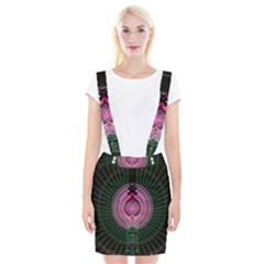 Fractal Traditional Fractal Hypnotic Braces Suspender Skirt by Pakrebo