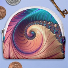 Fractal Multi Colored Fantasia Horseshoe Style Canvas Pouch