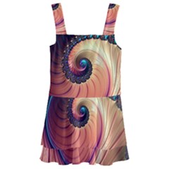 Fractal Multi Colored Fantasia Kids  Layered Skirt Swimsuit