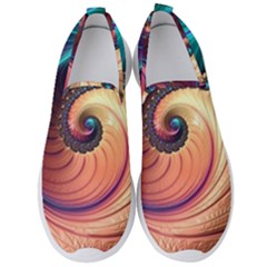 Fractal Multi Colored Fantasia Men s Slip On Sneakers