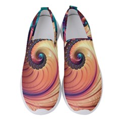 Fractal Multi Colored Fantasia Women s Slip On Sneakers