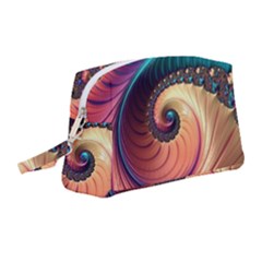 Fractal Multi Colored Fantasia Wristlet Pouch Bag (medium)