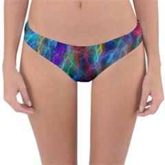 Wizzard Flashes Pattern Abstract Reversible Hipster Bikini Bottoms by Pakrebo