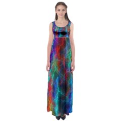 Wizzard Flashes Pattern Abstract Empire Waist Maxi Dress by Pakrebo