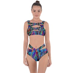 Wizzard Flashes Pattern Abstract Bandaged Up Bikini Set  by Pakrebo