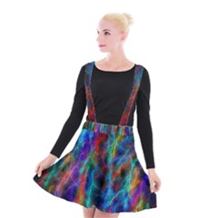 Wizzard Flashes Pattern Abstract Suspender Skater Skirt