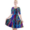 Wizzard Flashes Pattern Abstract Quarter Sleeve A-Line Dress View1