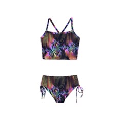 Fractal Colorful Background Girls  Tankini Swimsuit