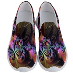 Fractal Colorful Background Men s Lightweight Slip Ons