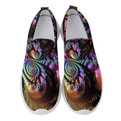 Fractal Colorful Background Women s Slip On Sneakers