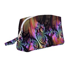 Fractal Colorful Background Wristlet Pouch Bag (medium)