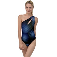 Fractal Rendering Background Green To One Side Swimsuit