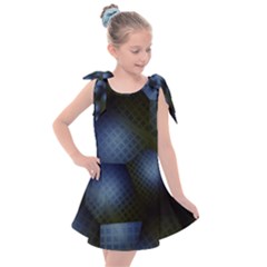 Fractal Rendering Background Green Kids  Tie Up Tunic Dress