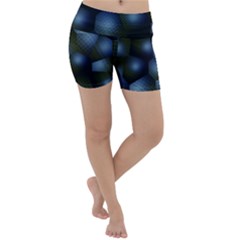 Fractal Rendering Background Green Lightweight Velour Yoga Shorts