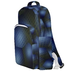 Fractal Rendering Background Green Double Compartment Backpack