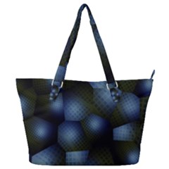 Fractal Rendering Background Green Full Print Shoulder Bag