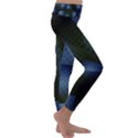 Fractal Rendering Background Green Kids  Lightweight Velour Classic Yoga Leggings View3