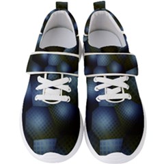 Fractal Rendering Background Green Men s Velcro Strap Shoes