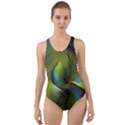 Fractal Abstract Design Fractal Art Cut-Out Back One Piece Swimsuit View1