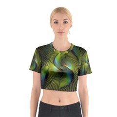 Fractal Abstract Design Fractal Art Cotton Crop Top by Pakrebo