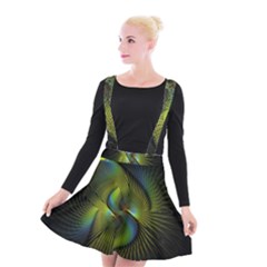 Fractal Abstract Design Fractal Art Suspender Skater Skirt