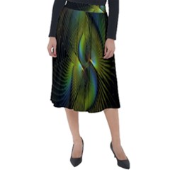 Fractal Abstract Design Fractal Art Classic Velour Midi Skirt  by Pakrebo