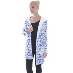 Blockchain Cryptography Longline Hooded Cardigan