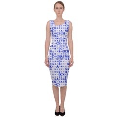 Blockchain Cryptography Sleeveless Pencil Dress