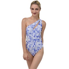 Blockchain Cryptography To One Side Swimsuit