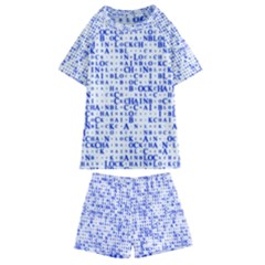 Blockchain Cryptography Kids  Swim Tee And Shorts Set