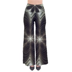 Fractal Silver Waves Texture So Vintage Palazzo Pants by Pakrebo