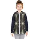 Fractal Silver Waves Texture Kids  Hooded Puffer Vest View1