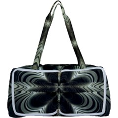 Fractal Silver Waves Texture Multi Function Bag