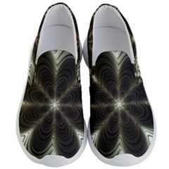 Fractal Silver Waves Texture Men s Lightweight Slip Ons