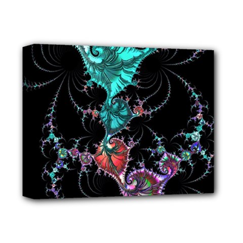 Fractal Colorful Abstract Aesthetic Deluxe Canvas 14  X 11  (stretched) by Pakrebo