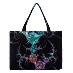 Fractal Colorful Abstract Aesthetic Medium Tote Bag by Pakrebo