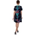 Fractal Colorful Abstract Aesthetic Short Sleeve Shoulder Cut Out Dress  View2