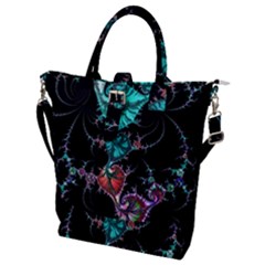 Fractal Colorful Abstract Aesthetic Buckle Top Tote Bag