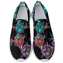 Fractal Colorful Abstract Aesthetic Men s Slip On Sneakers