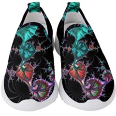 Fractal Colorful Abstract Aesthetic Kids  Slip On Sneakers