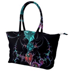 Fractal Colorful Abstract Aesthetic Canvas Shoulder Bag