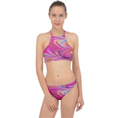 Seamless Digital Tile Texture Racer Front Bikini Set by Pakrebo