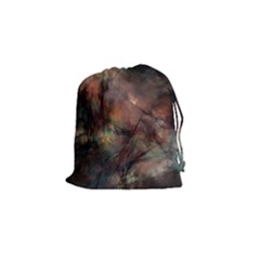 Abstract Fractal Digital Backdrop Drawstring Pouch (small) by Pakrebo