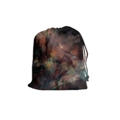 Abstract Fractal Digital Backdrop Drawstring Pouch (medium) by Pakrebo