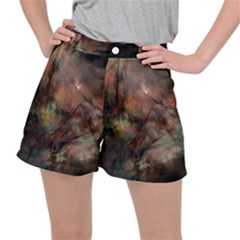 Abstract Fractal Digital Backdrop Stretch Ripstop Shorts