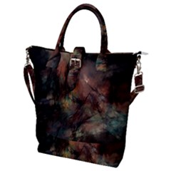 Abstract Fractal Digital Backdrop Buckle Top Tote Bag by Pakrebo